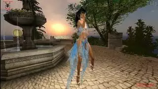 راقصة غريبة زرقاء تتعرض لاختراق مزدوج من بي بي سي في حريم السلطان